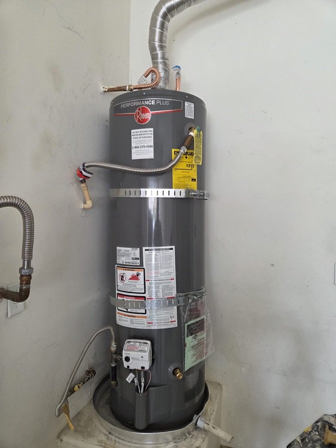 New water heater installation